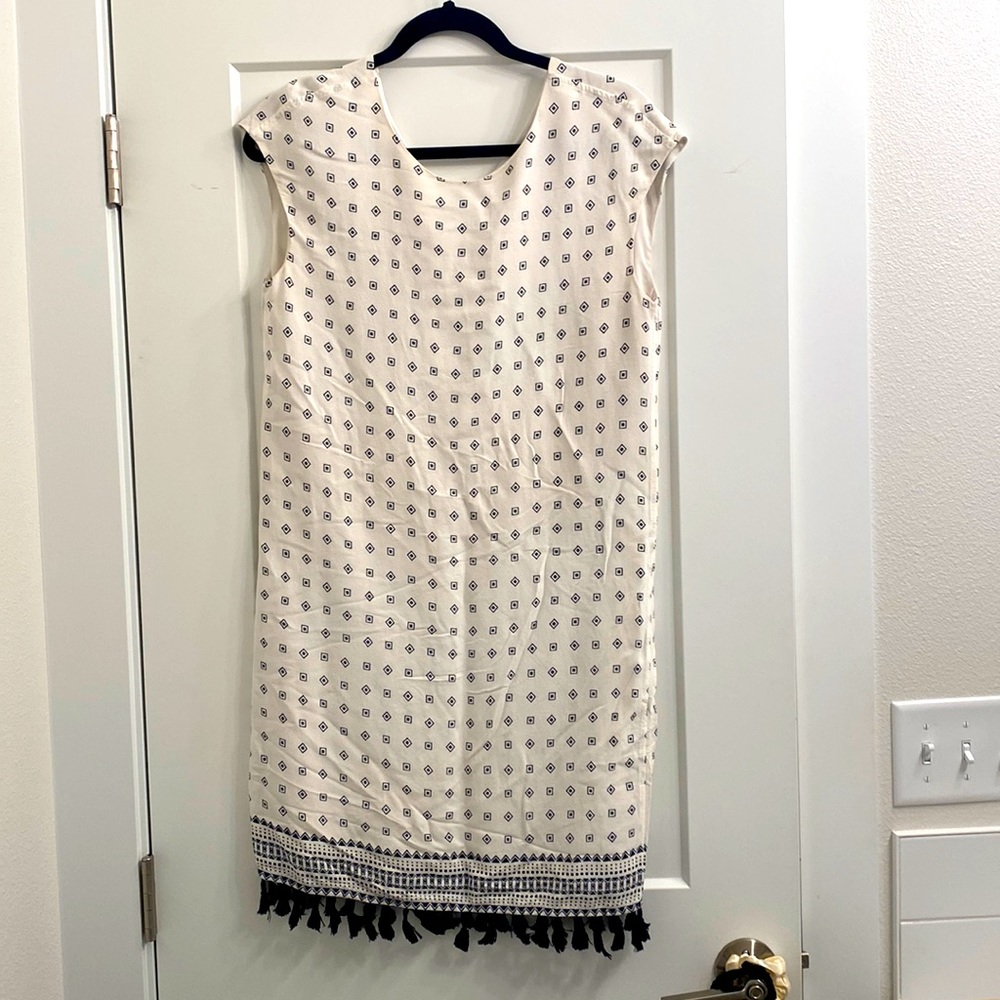 Madewell dress black and white business casual